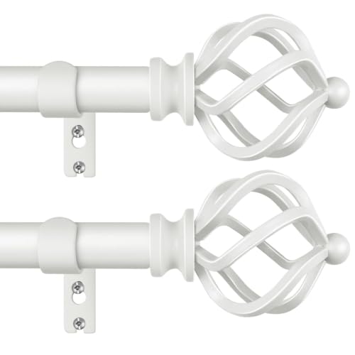 KAMANINA Bronze Curtain Rod 32 to 58 Inch, Adjustable Window Treatment Rods