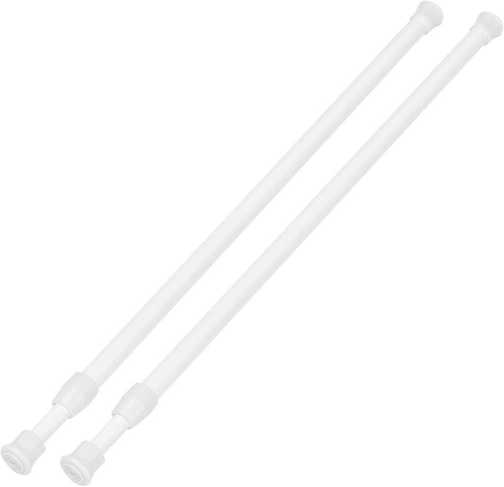 2 Pack Small Tension Curtain Rod, Short Adjustable Extendable