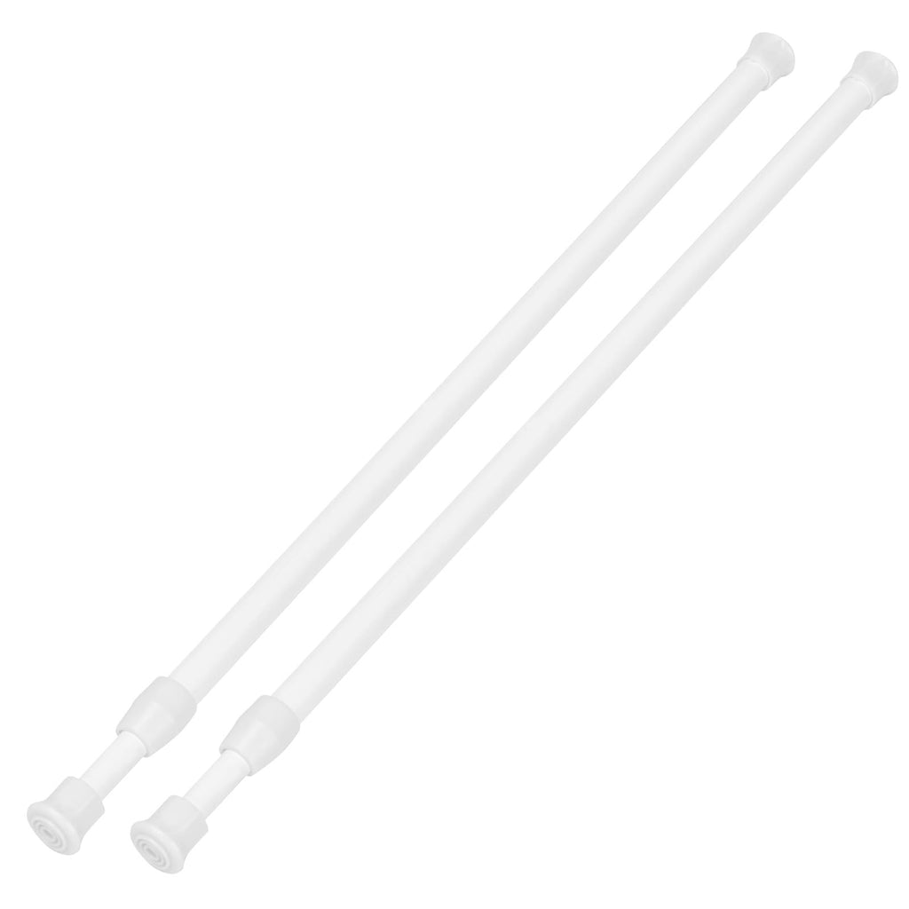 2 Pack Small Tension Curtain Rod, Short Adjustable Extendable