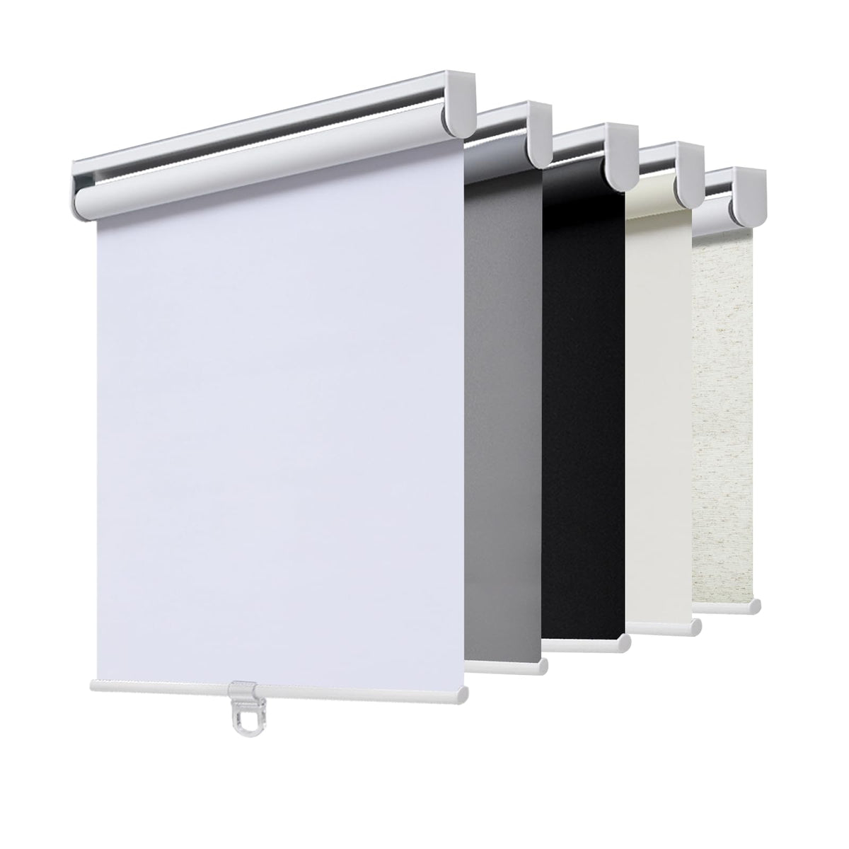 AOSKY Blackout Cordless Roller Shade for Indoor Windows, 23"W x 72"H, Black