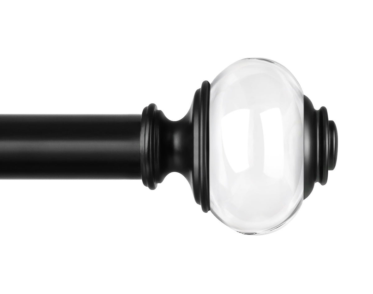 USFOOK Silver Curtain Rods for Windows 32 to 58, Decorative Drapery Rod