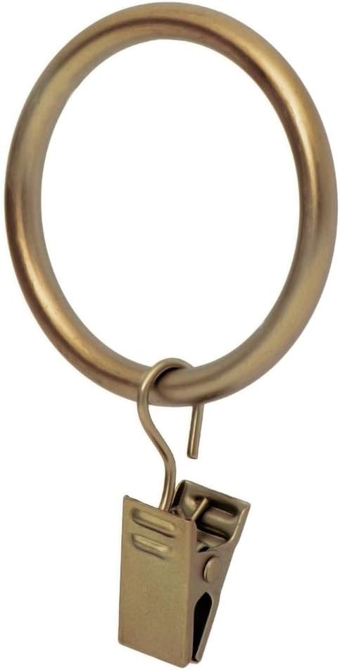 Ivilon Drapery Curtain Clip Rings - Clips Ring for Curtain Panels 1.7", Set of 14 - Oil Rubbed Bronze (ORB)