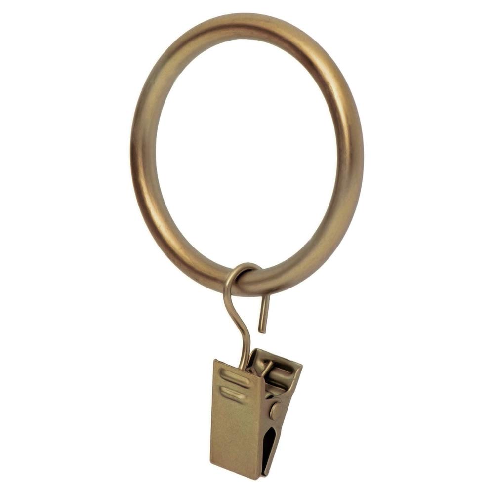 Ivilon Drapery Curtain Clip Rings - Clips Ring for Curtain Panels 1.7", Set of 14 - Oil Rubbed Bronze (ORB)