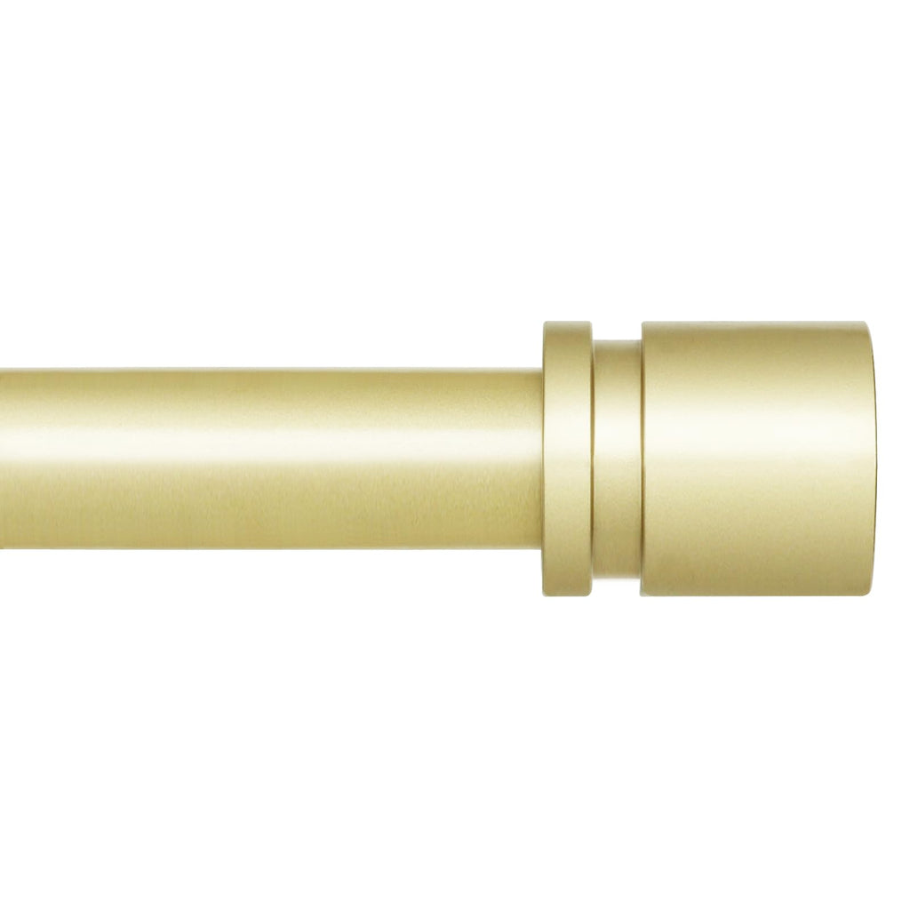 Byondeth Curtain Rods for Windows 16 to 144 Inches Adjustable Length 1 Inch Diameter Window Curtain Rod with Aluminium End Cap, Brushed Nickel