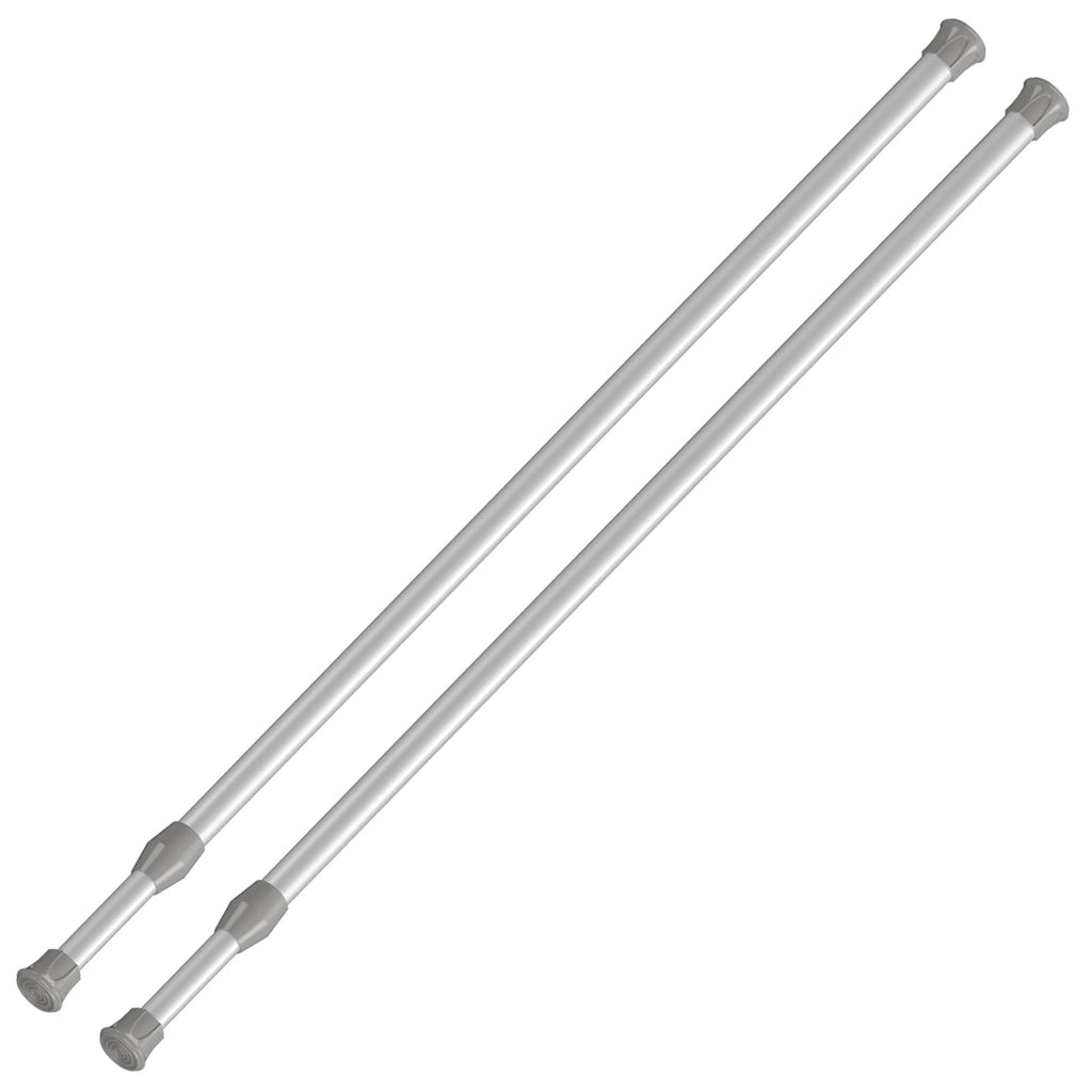 2 Pack Small Tension Curtain Rod, Short Adjustable Extendable