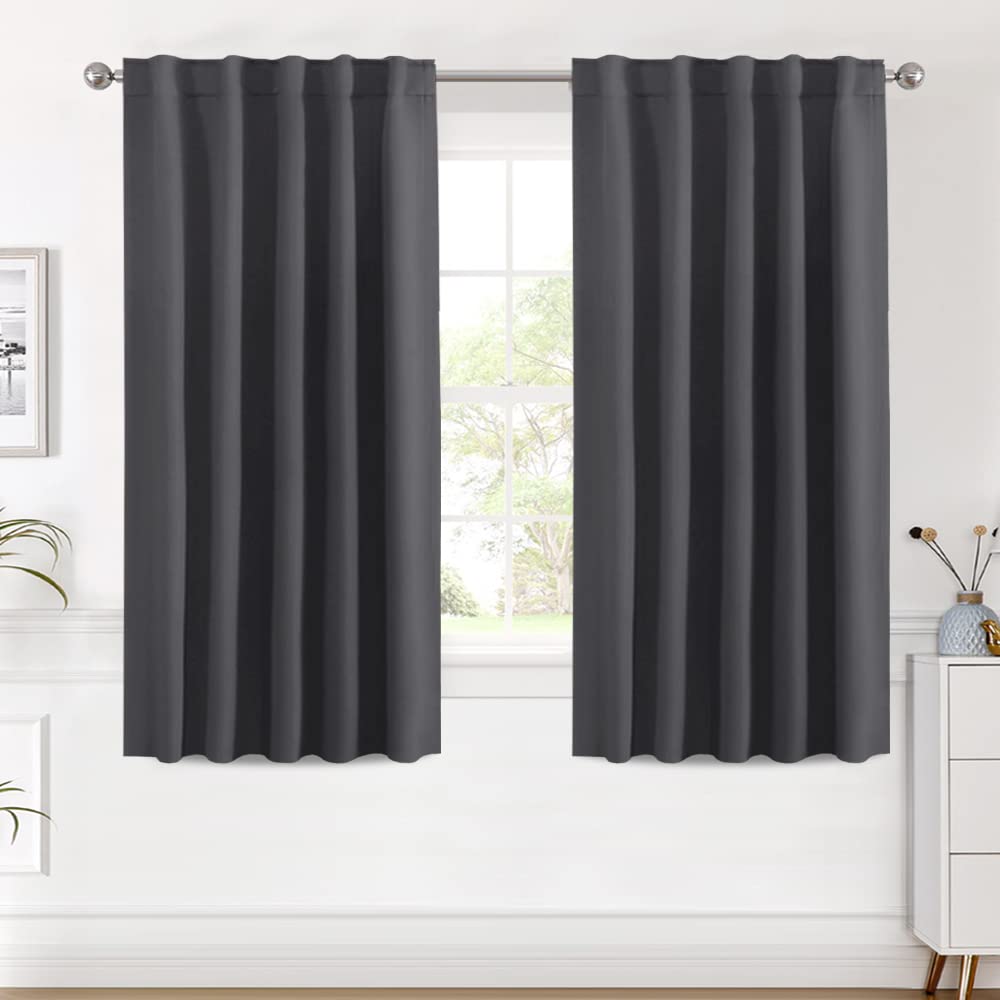 H.VERSAILTEX Blackout Curtains Thermal Insulated Window Treatment Panels Room Darkening Blackout Drapes for Living Room Back Tab/Rod Pocket Bedroom Draperies, 52 x 84 Inch, Light Sage, 2 Panels