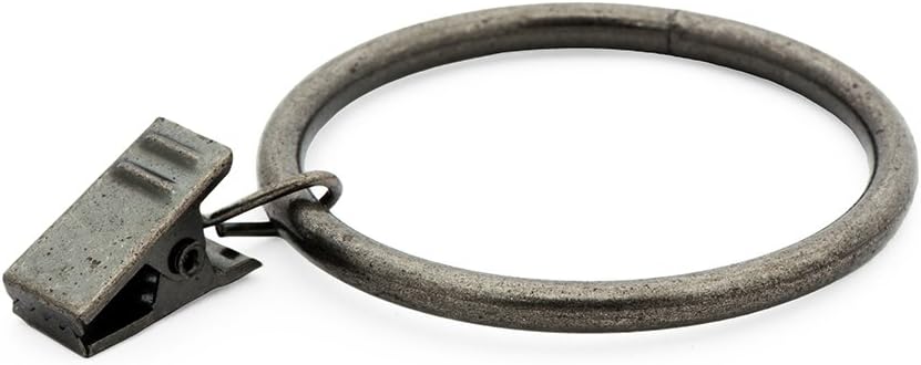 Ivilon Drapery Curtain Clip Rings - Clips Ring for Curtain Panels 1.7", Set of 14 - Oil Rubbed Bronze (ORB)