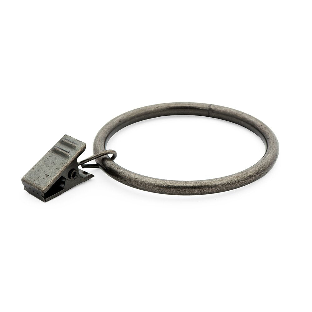 Ivilon Drapery Curtain Clip Rings - Clips Ring for Curtain Panels 1.7", Set of 14 - Oil Rubbed Bronze (ORB)