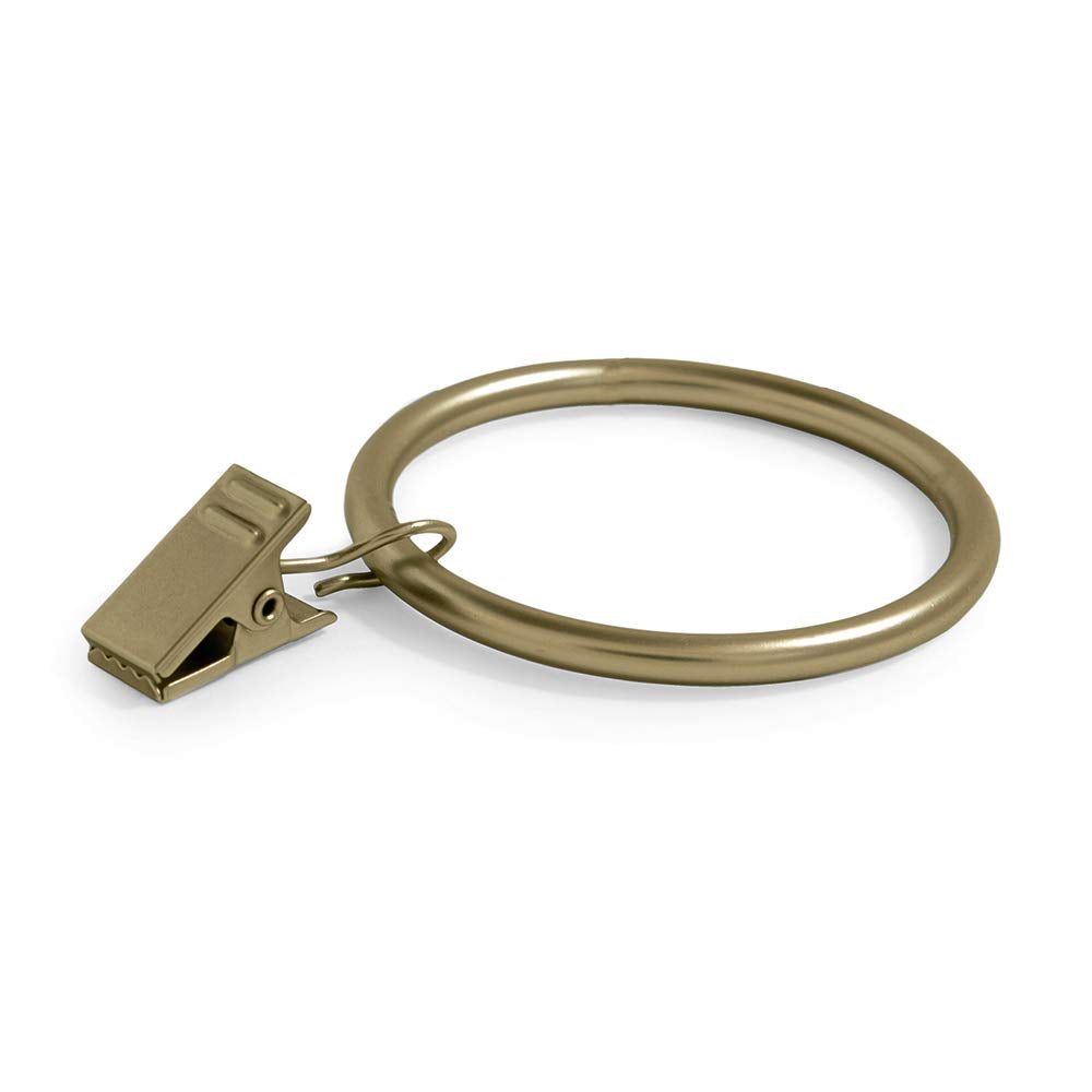 Ivilon Drapery Curtain Clip Rings - Clips Ring for Curtain Panels 1.7", Set of 14 - Oil Rubbed Bronze (ORB)