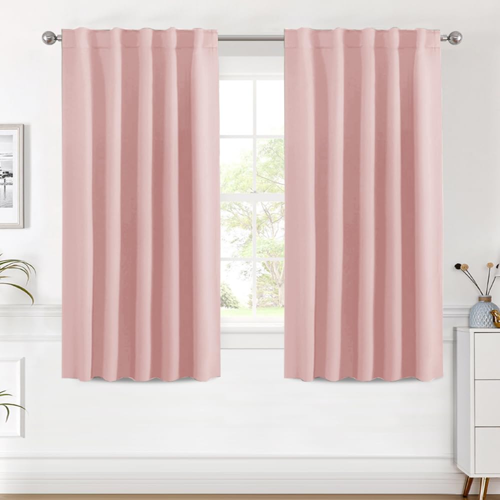 H.VERSAILTEX Blackout Curtains Thermal Insulated Window Treatment Panels Room Darkening Blackout Drapes for Living Room Back Tab/Rod Pocket Bedroom Draperies, 52 x 84 Inch, Light Sage, 2 Panels