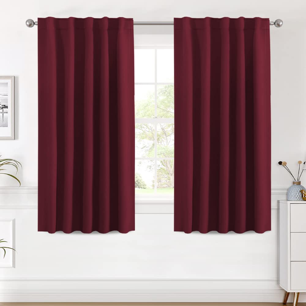 H.VERSAILTEX Blackout Curtains Thermal Insulated Window Treatment Panels Room Darkening Blackout Drapes for Living Room Back Tab/Rod Pocket Bedroom Draperies, 52 x 84 Inch, Light Sage, 2 Panels