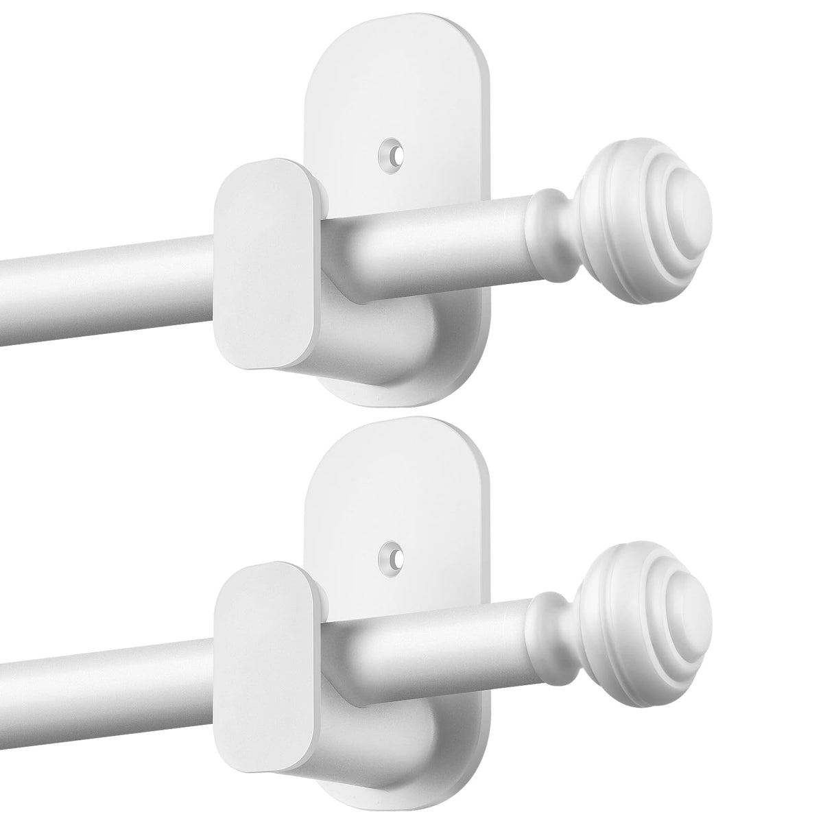 KAMANINA Curtain Rods No Drilling for Windows 32 to 86 Inches, Black