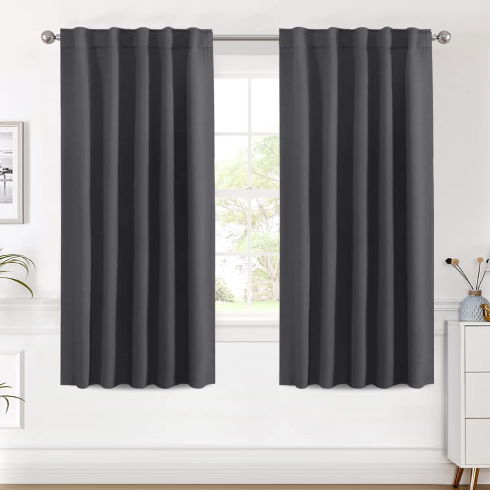 H.VERSAILTEX Blackout Curtains Thermal Insulated Window Treatment Panels Room Darkening Blackout Drapes for Living Room Back Tab/Rod Pocket Bedroom Draperies, 52 x 84 Inch, Light Sage, 2 Panels