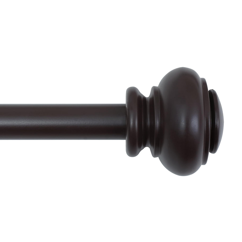 H.VERSAILTEX Window Curtain Rods for Windows 28 to 48 Inches Adjustable Decorative 3/4 Inch Diameter Single Window Curtain Rod Set with Classic Finials, Nickel