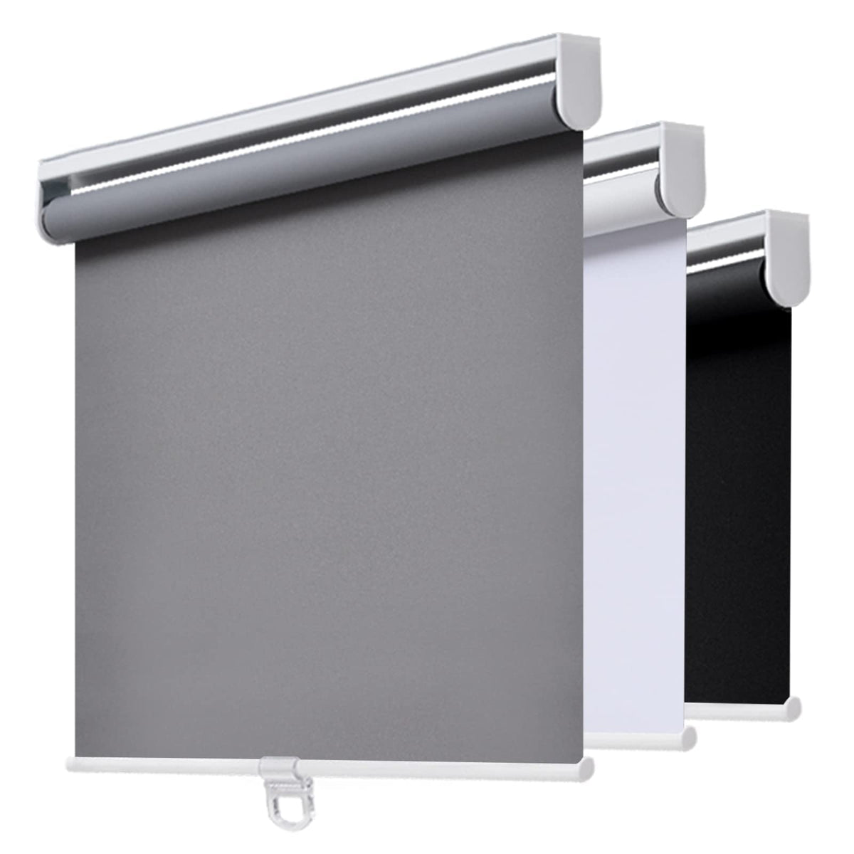 AOSKY Blackout Cordless Roller Shade for Indoor Windows, 23"W x 72"H, Black