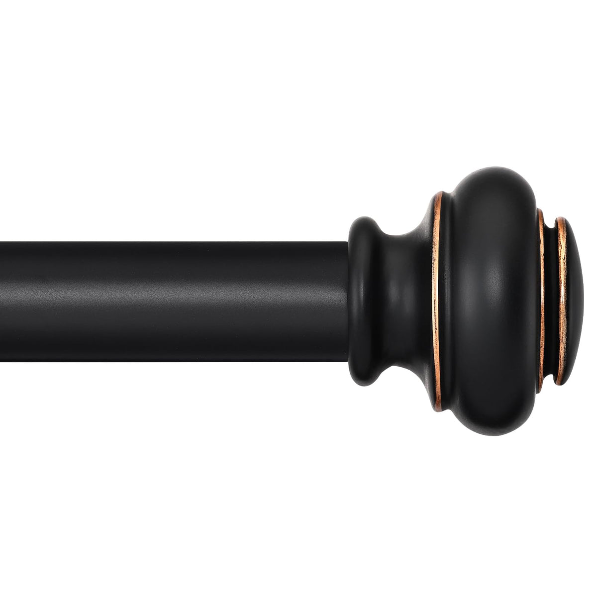 SIMEWIN Heavy Duty Curtain Rods for Windows 48 to 84 Inches, Bronze Curtain Rods with Classic Finials for Bedroom, Living Room, Patio, Kitchen