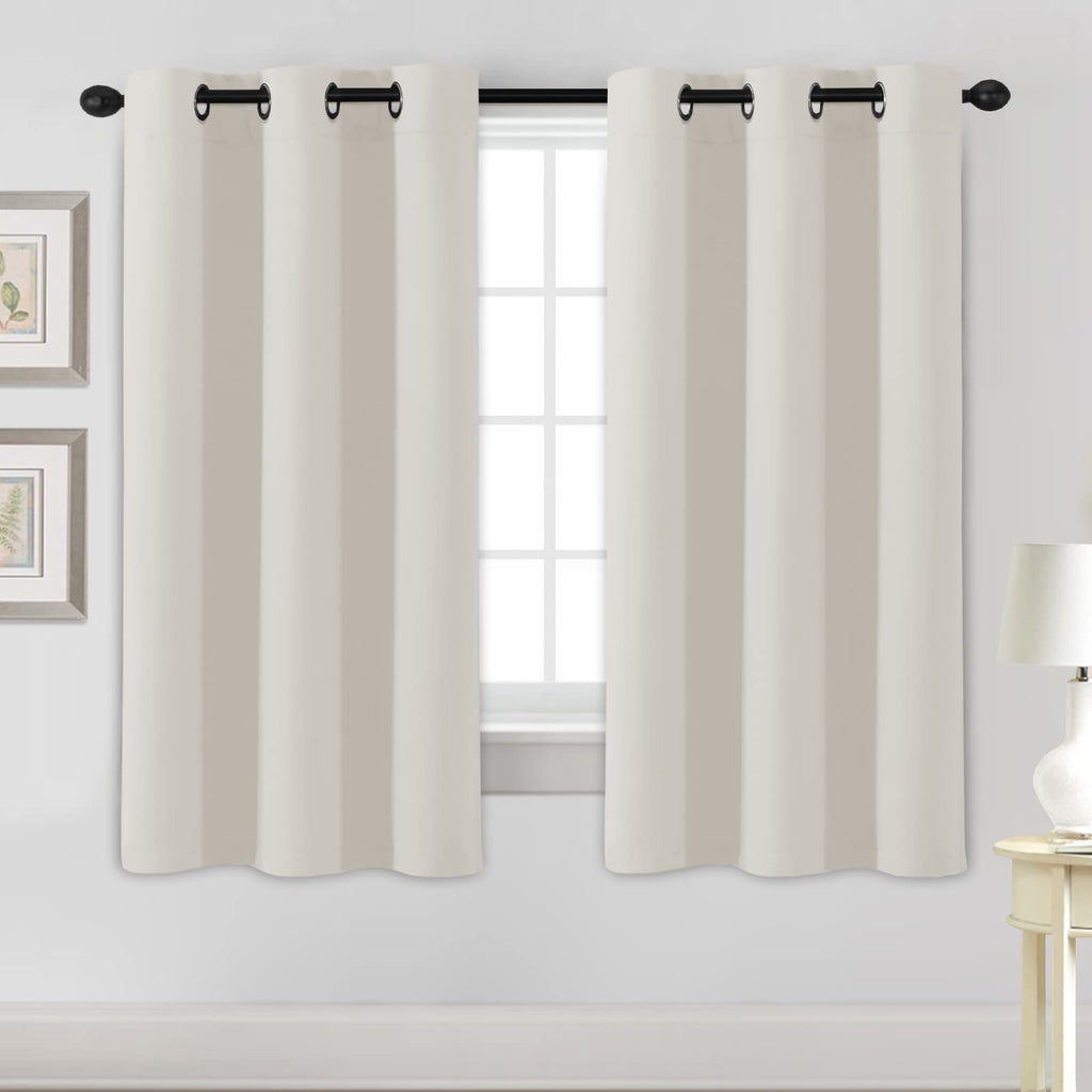 H.VERSAILTEX Blackout Curtains for Bedroom Thermal Insulated Room Darkening Living Room Curtains 63 Inch Long Grommet Privacy Protection Window Curtain Panels/Drapes for Nursery,2 Panels,Ivory/Cream