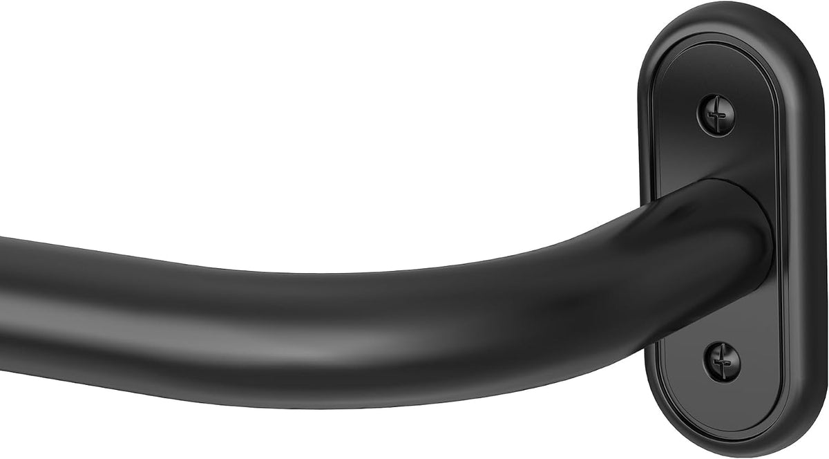 Curtain Rod 36-120 Inch, Black Heavy Duty Curtain Rods for Windows