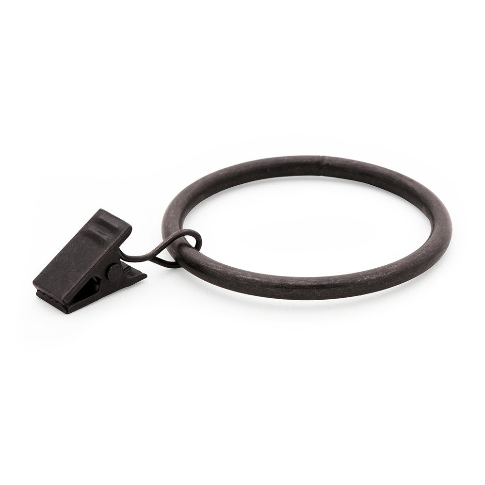 Ivilon Drapery Curtain Clip Rings - Clips Ring for Curtain Panels 1.7", Set of 14 - Oil Rubbed Bronze (ORB)