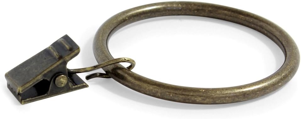 Ivilon Drapery Curtain Clip Rings - Clips Ring for Curtain Panels 1.7", Set of 14 - Oil Rubbed Bronze (ORB)