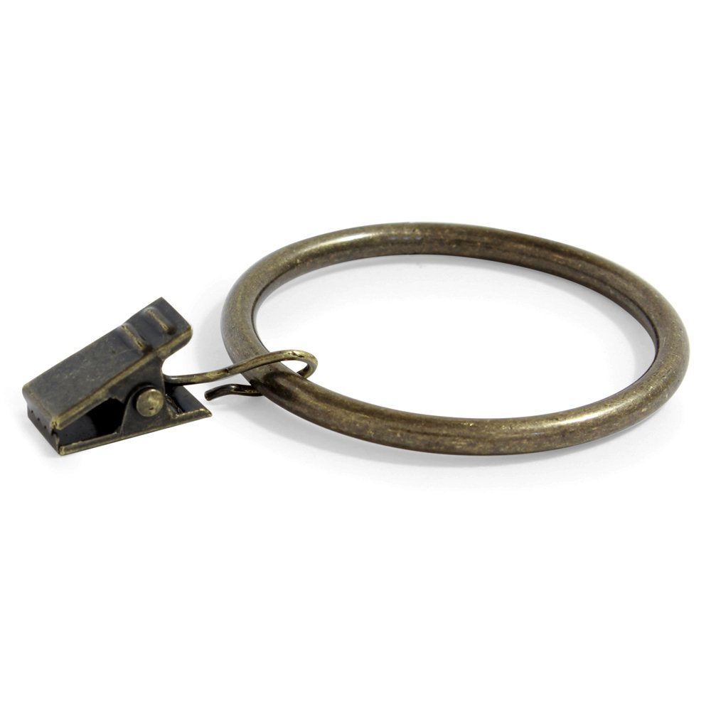 Ivilon Drapery Curtain Clip Rings - Clips Ring for Curtain Panels 1.7", Set of 14 - Oil Rubbed Bronze (ORB)