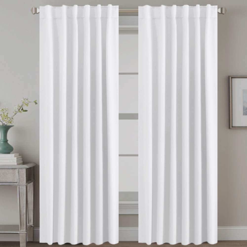 H.VERSAILTEX Blackout Curtains Thermal Insulated Window Treatment Panels Room Darkening Blackout Drapes for Living Room Back Tab/Rod Pocket Bedroom Draperies, 52 x 84 Inch, Light Sage, 2 Panels