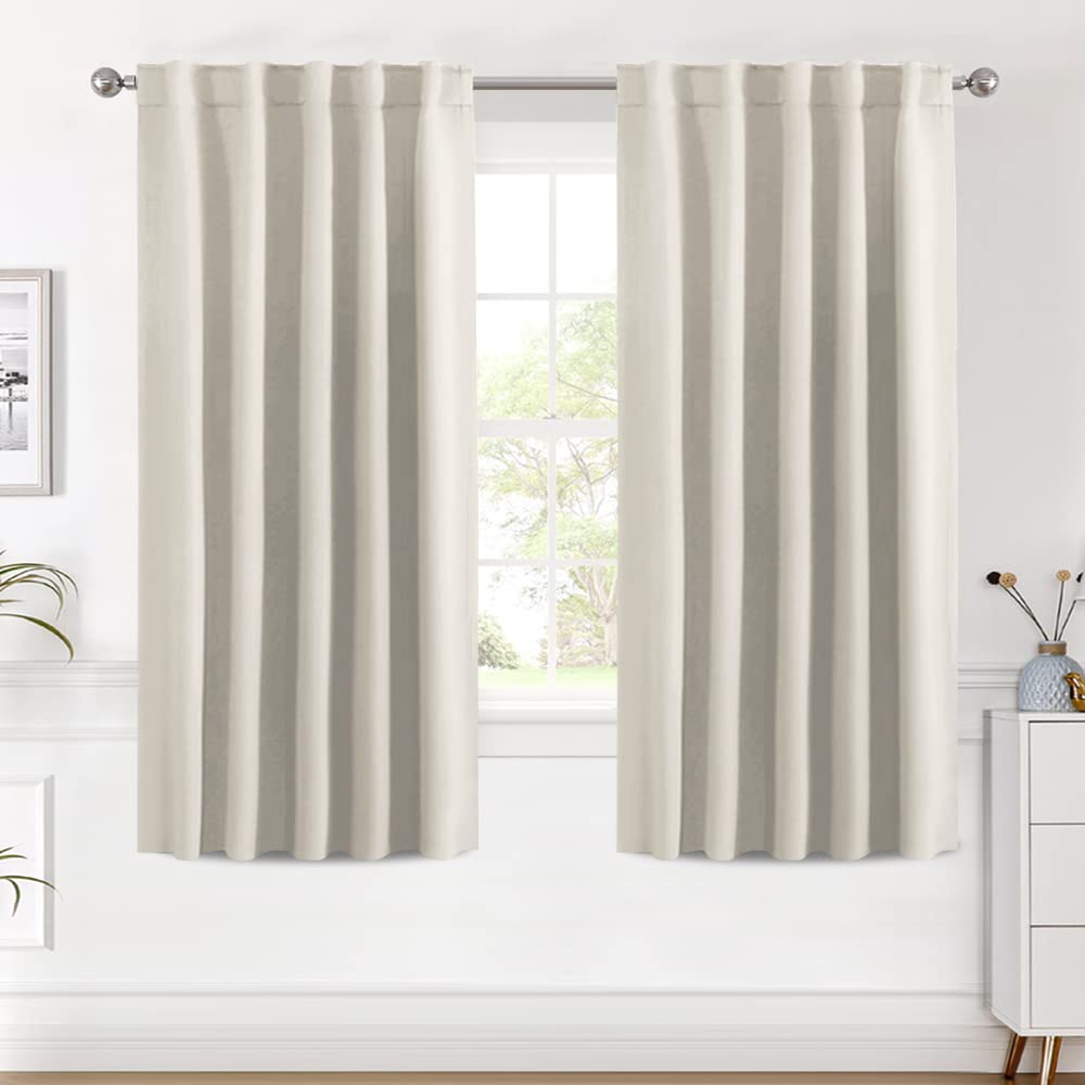 H.VERSAILTEX Blackout Curtains Thermal Insulated Window Treatment Panels Room Darkening Blackout Drapes for Living Room Back Tab/Rod Pocket Bedroom Draperies, 52 x 84 Inch, Light Sage, 2 Panels