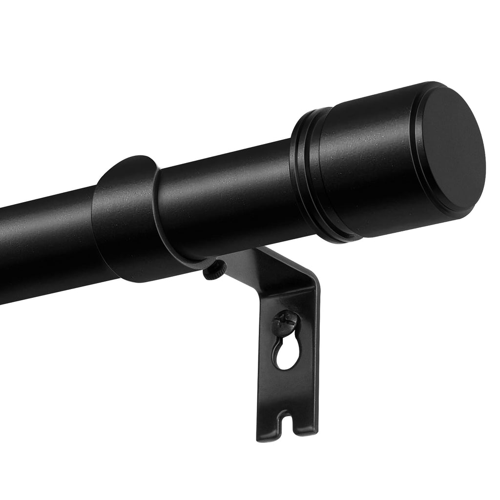 HOTOZON Curtain Rods No Drilling 32 to 86 Inch, 5/8" Diameter, Black