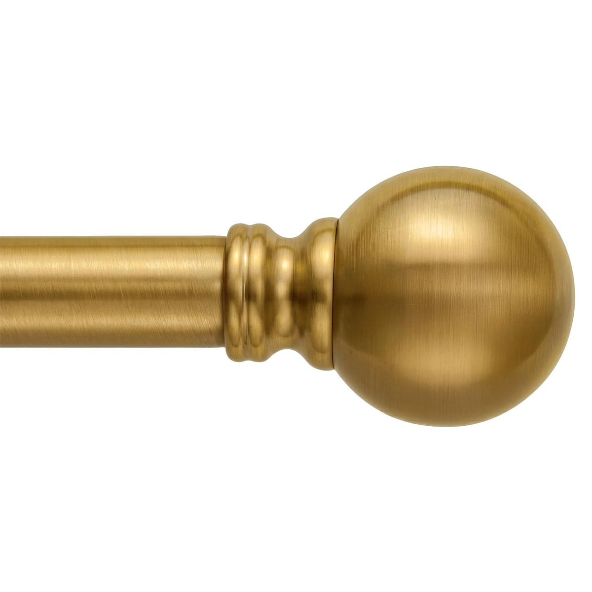 Warm Gold Curtain Rods for Windows 72-144 Inch Brass Heavy Duty