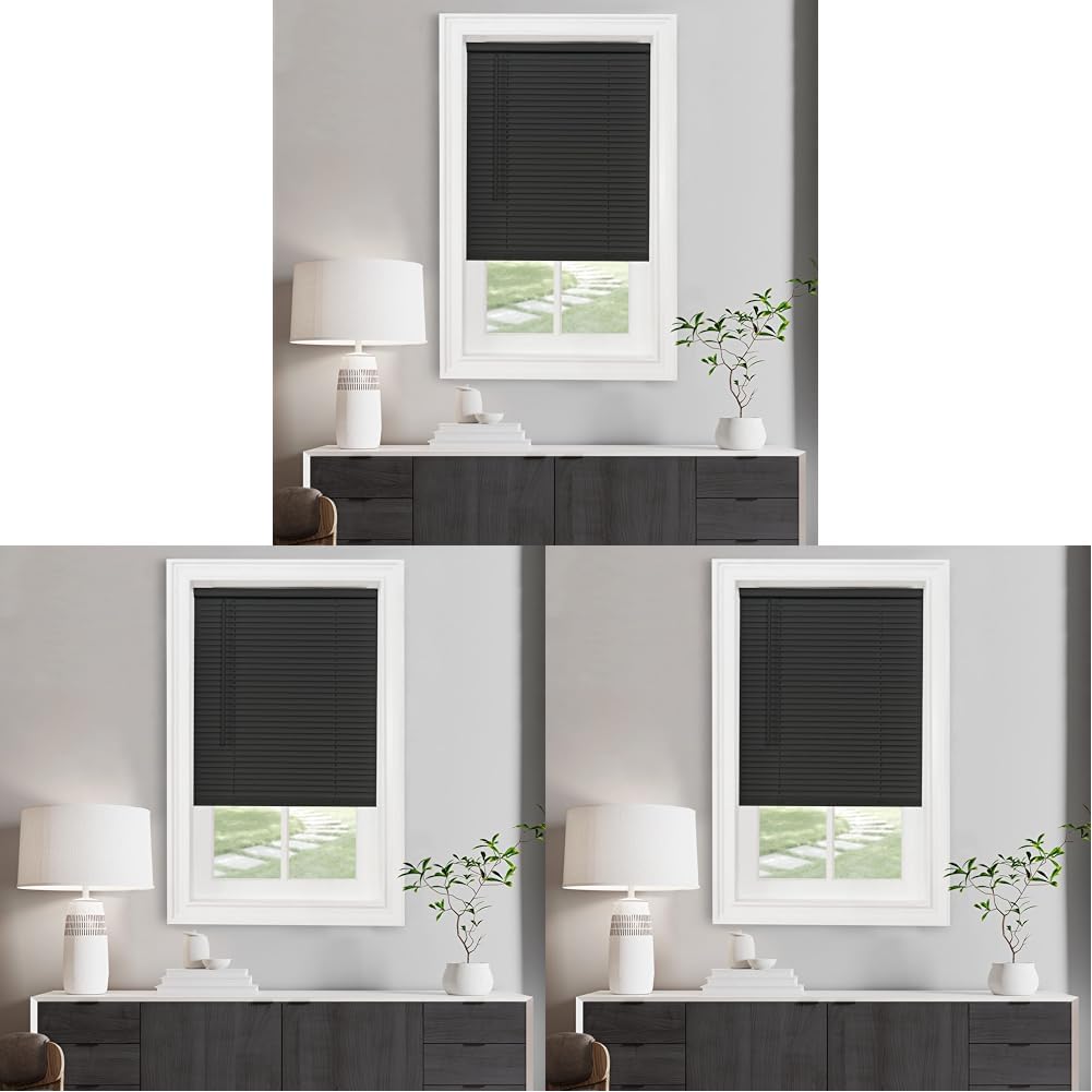 Cordless Light Filtering Mini Blinds for Indoor, 29 x 64 in, Pearl White