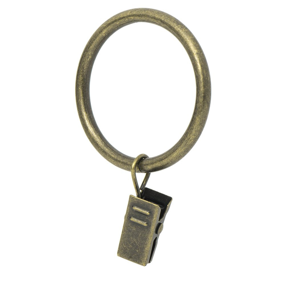 Ivilon Drapery Curtain Clip Rings - Clips Ring for Curtain Panels 1.7", Set of 14 - Oil Rubbed Bronze (ORB)