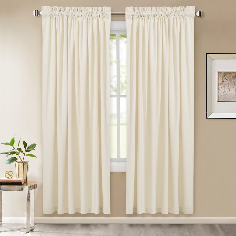 StangH Theater Red Velvet Curtains for Living Room Christmas Decor 2 Panels