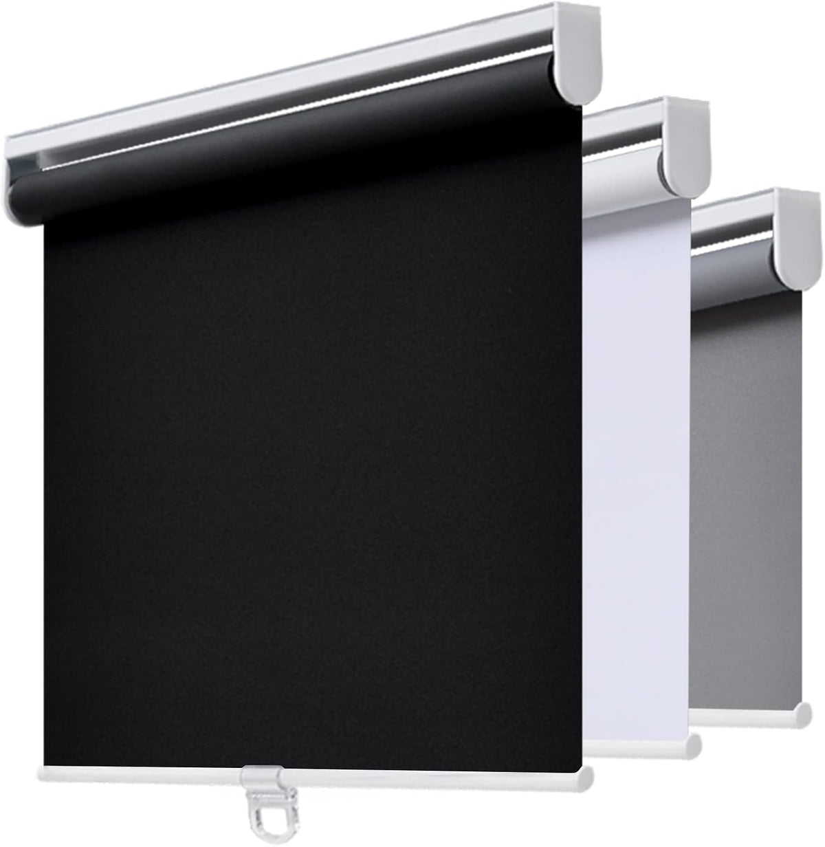 AOSKY Blackout Cordless Roller Shade for Indoor Windows, 23"W x 72"H, Black