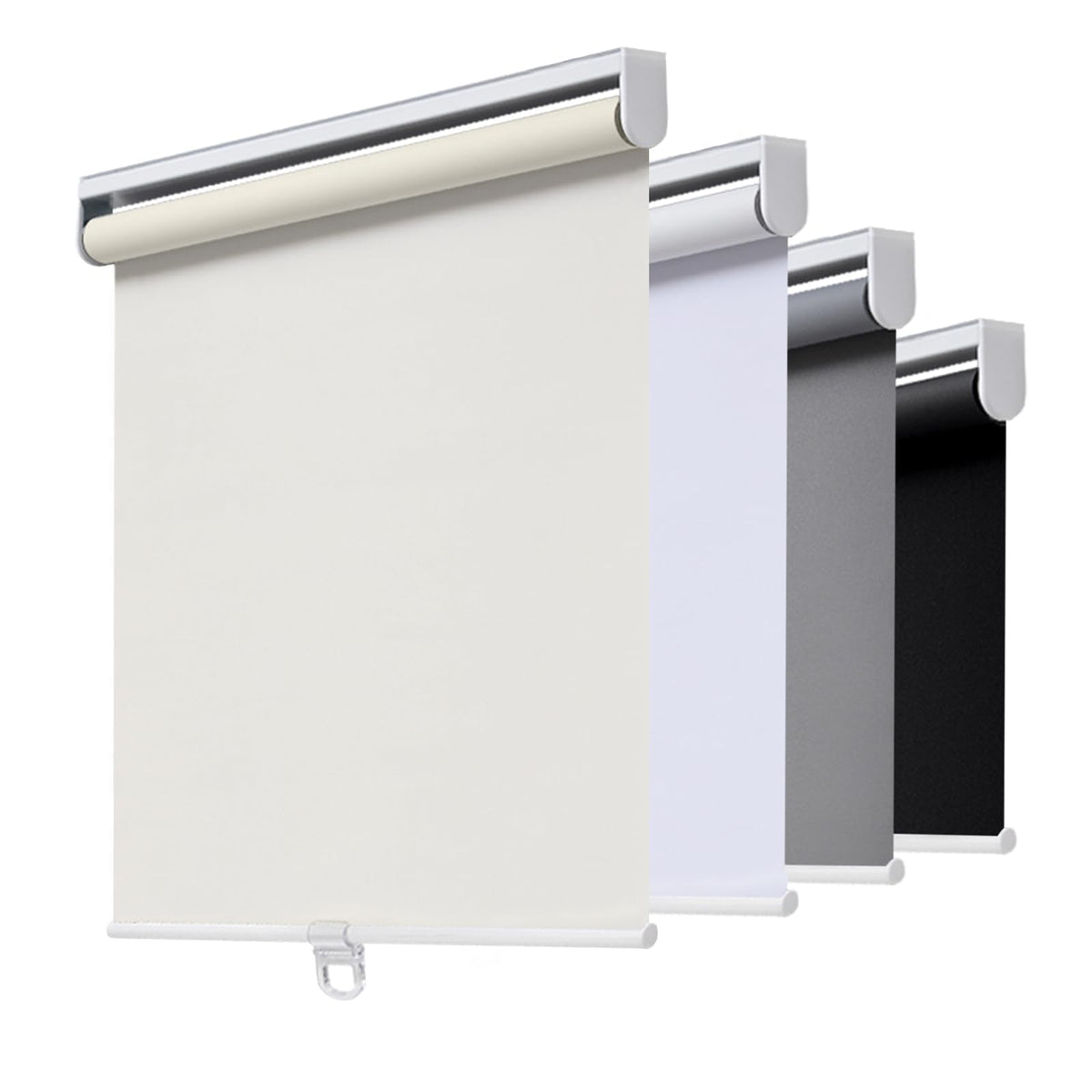 AOSKY Blackout Cordless Roller Shade for Indoor Windows, 23"W x 72"H, Black