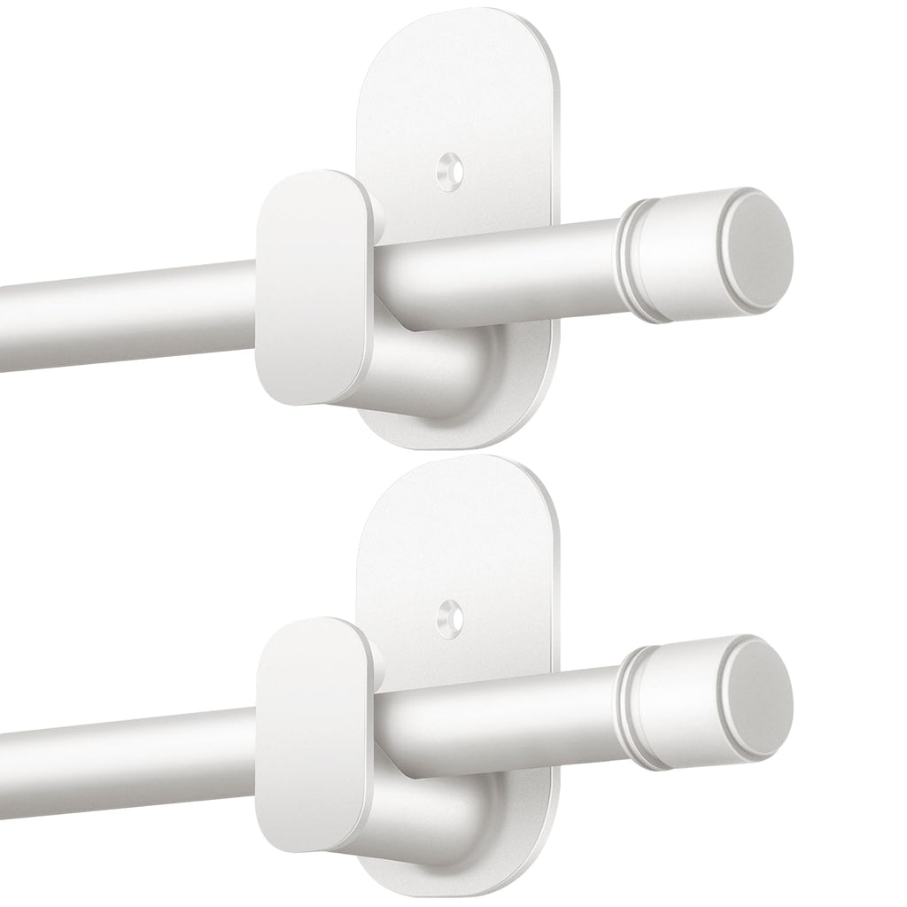 HOTOZON Curtain Rods No Drilling 32 to 86 Inch, 5/8" Diameter, Black