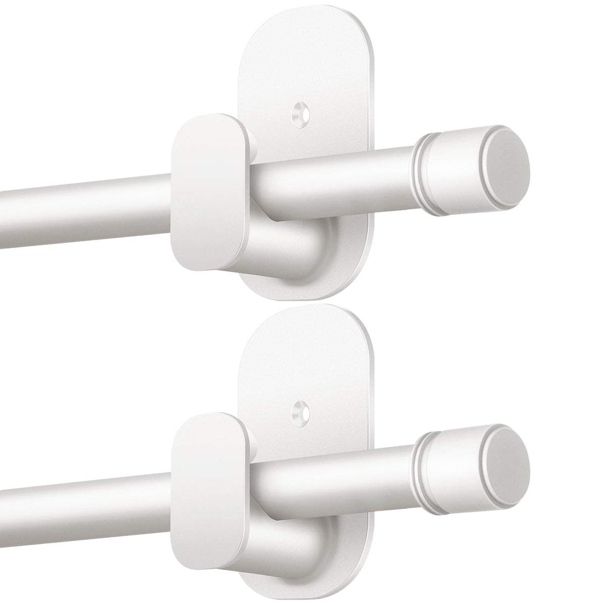 HOTOZON Curtain Rods No Drilling 32 to 86 Inch, 5/8" Diameter, Black