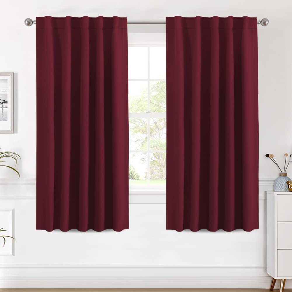 H.VERSAILTEX Blackout Curtains Thermal Insulated Window Treatment Panels Room Darkening Blackout Drapes for Living Room Back Tab/Rod Pocket Bedroom Draperies, 52 x 84 Inch, Light Sage, 2 Panels