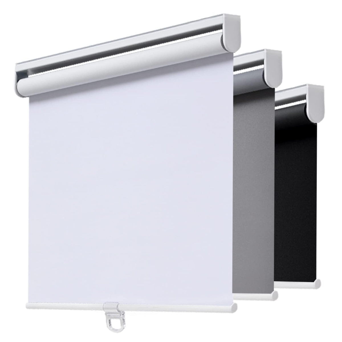 AOSKY Blackout Cordless Roller Shade for Indoor Windows, 23"W x 72"H, Black