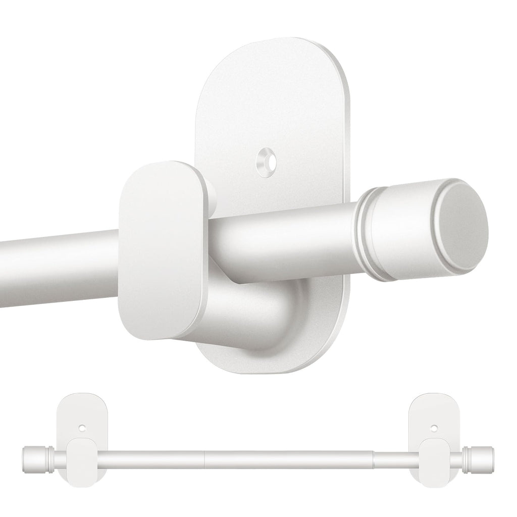 HOTOZON Curtain Rods No Drilling 32 to 86 Inch, 5/8" Diameter, Black