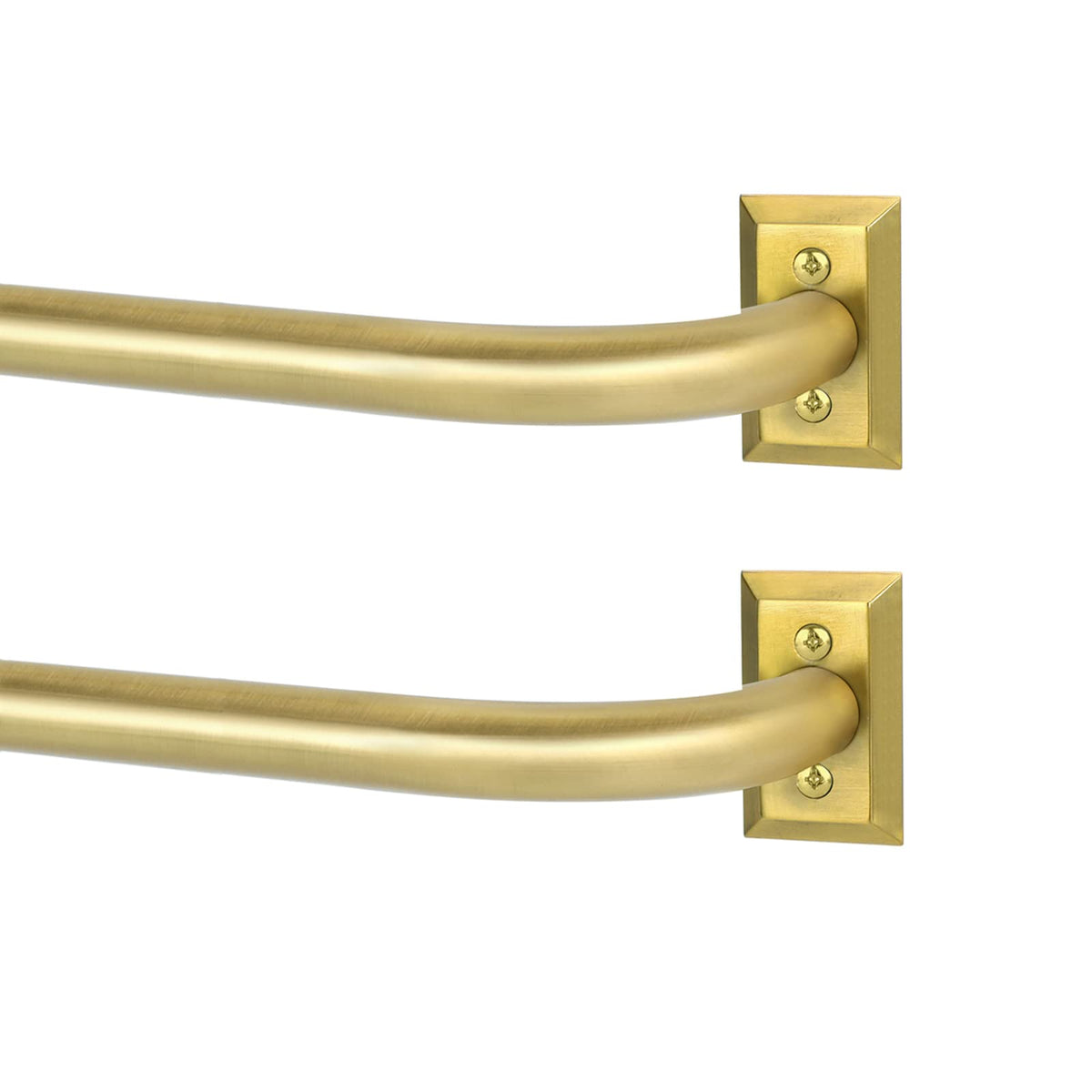 TANGWIN Wrap Around Blackout Curtain Rods,1" Heavy Duty Adjust 48-90",Gold