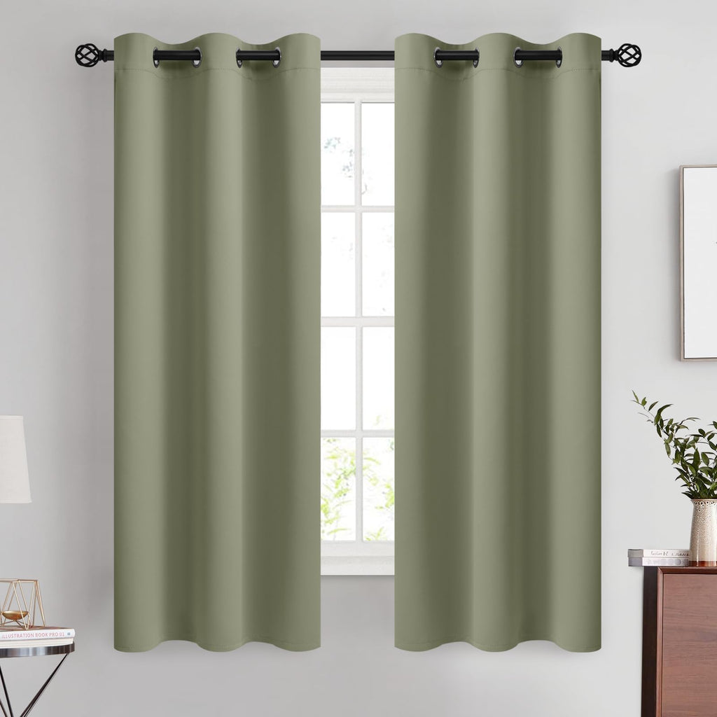 COSVIYA Grommet Blackout Room Darkening Navy Blue Curtains 84 inch Length