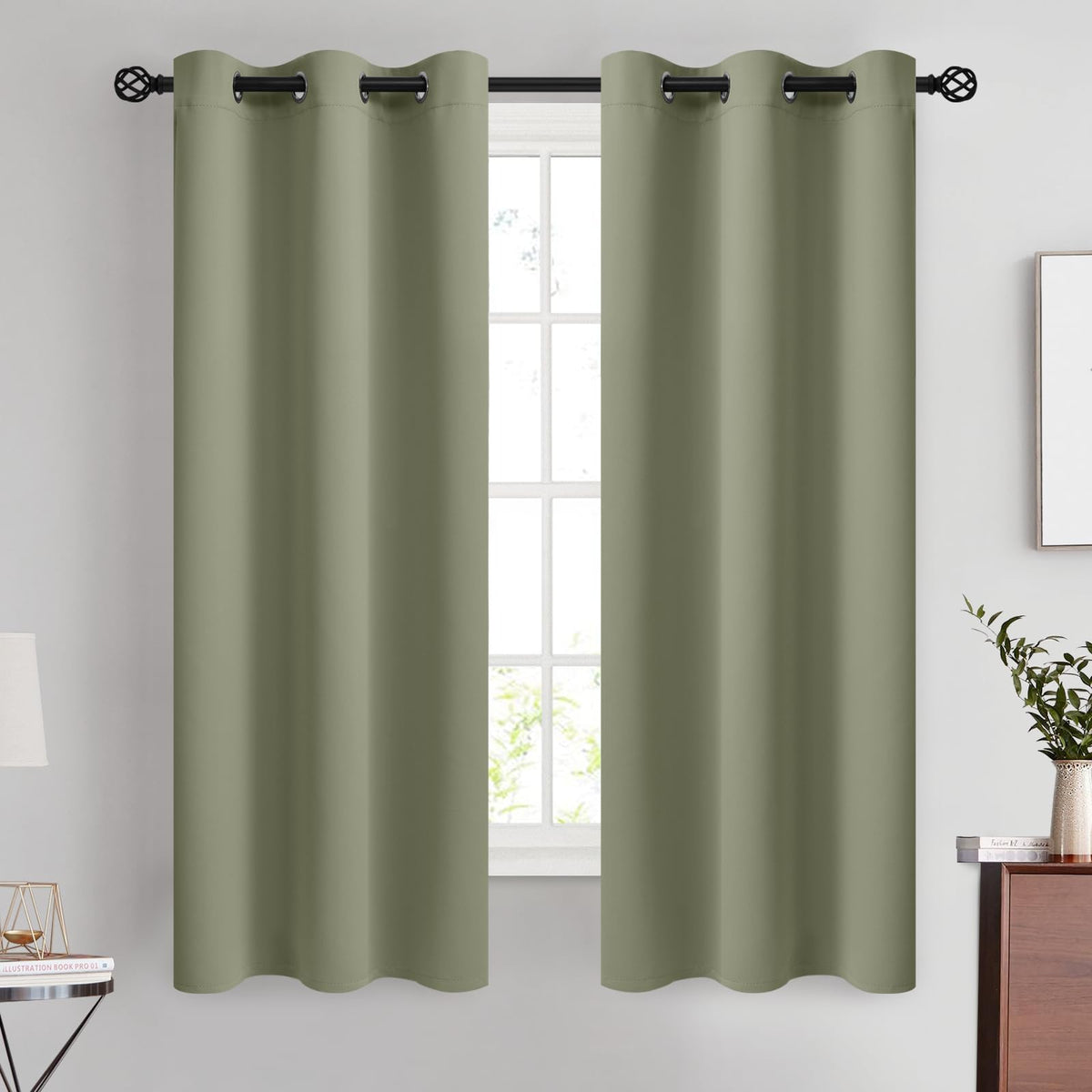 COSVIYA Grommet Blackout Room Darkening Navy Blue Curtains 84 inch Length