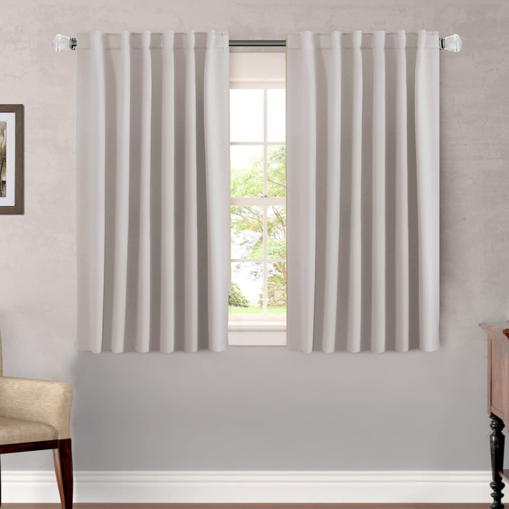 H.VERSAILTEX Blackout Curtains Thermal Insulated Window Treatment Panels Room Darkening Blackout Drapes for Living Room Back Tab/Rod Pocket Bedroom Draperies, 52 x 84 Inch, Light Sage, 2 Panels