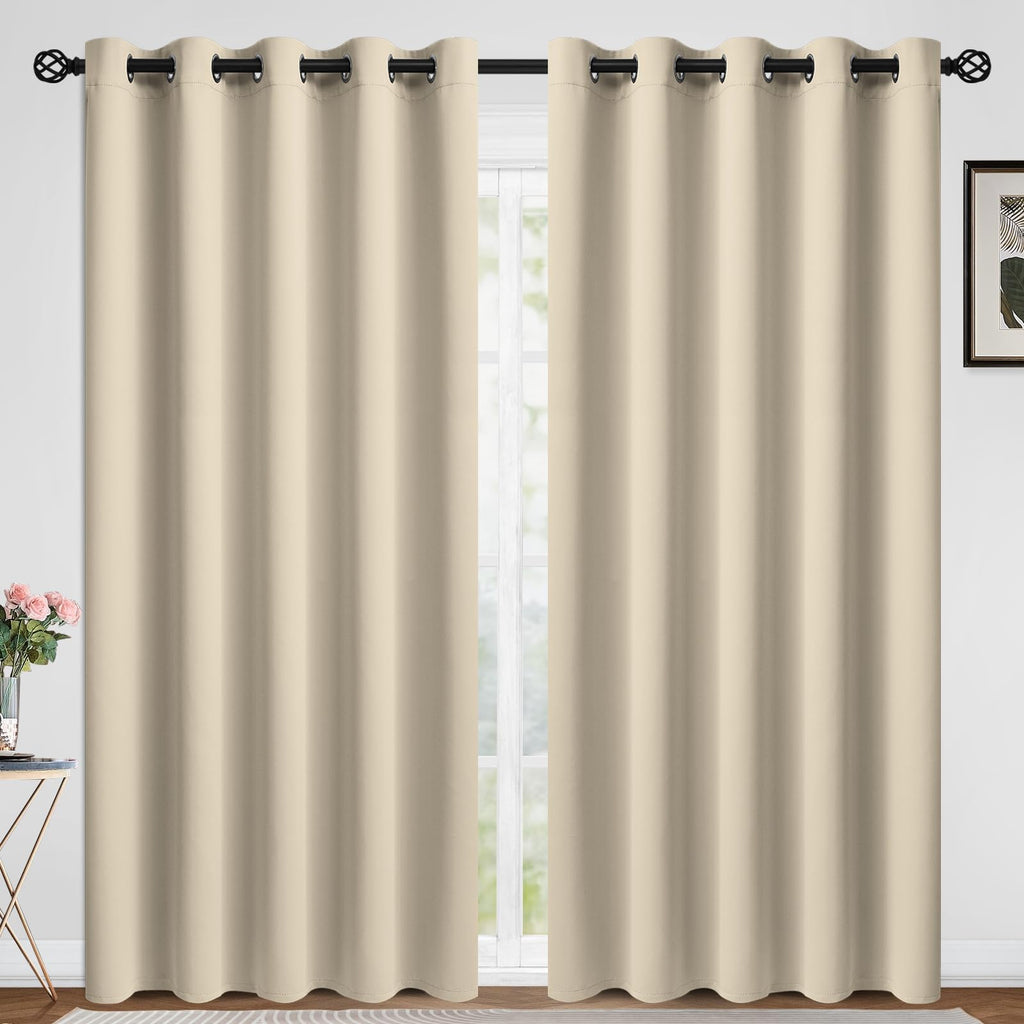 COSVIYA Grommet Blackout Room Darkening Navy Blue Curtains 84 inch Length