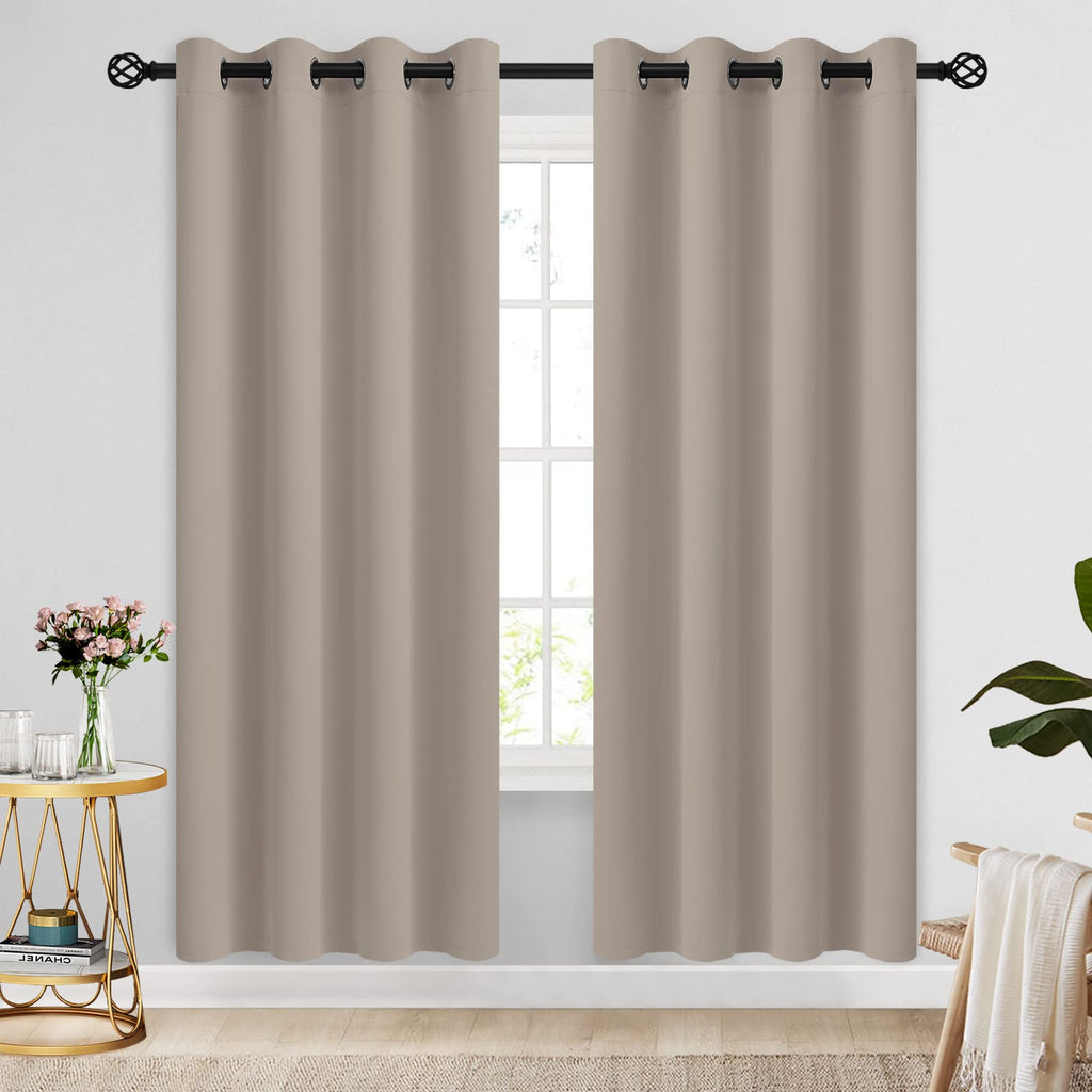 COSVIYA Grommet Blackout Room Darkening Navy Blue Curtains 84 inch Length