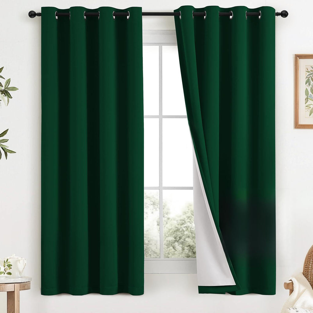 COSVIYA Grommet Blackout Room Darkening Navy Blue Curtains 84 inch Length