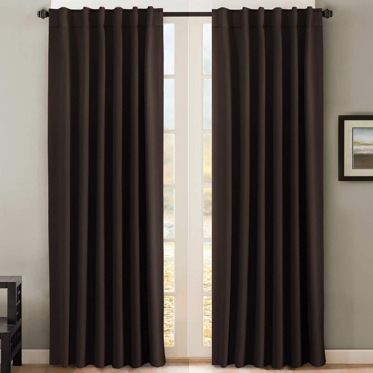 H.VERSAILTEX Blackout Curtains Thermal Insulated Window Treatment Panels Room Darkening Blackout Drapes for Living Room Back Tab/Rod Pocket Bedroom Draperies, 52 x 84 Inch, Light Sage, 2 Panels
