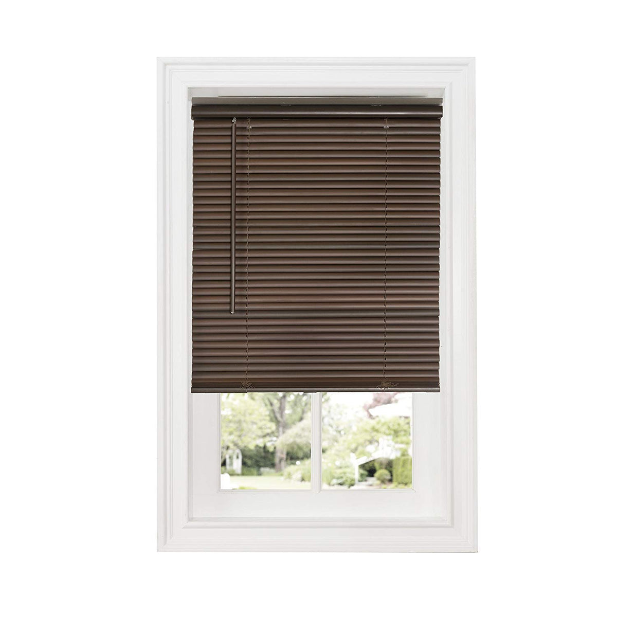 Cordless Room Darkening Mini Blind, 31 x 64 in, Pearl White