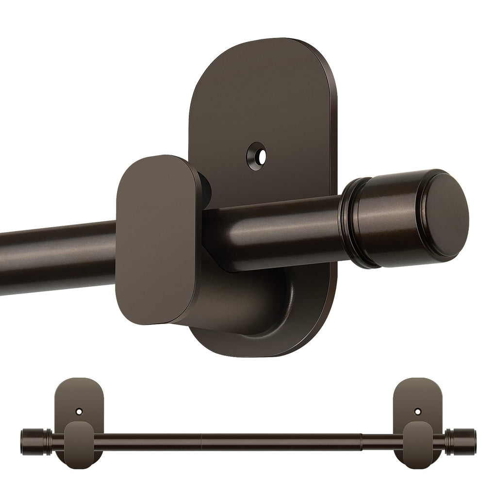HOTOZON Curtain Rods No Drilling 32 to 86 Inch, 5/8" Diameter, Black