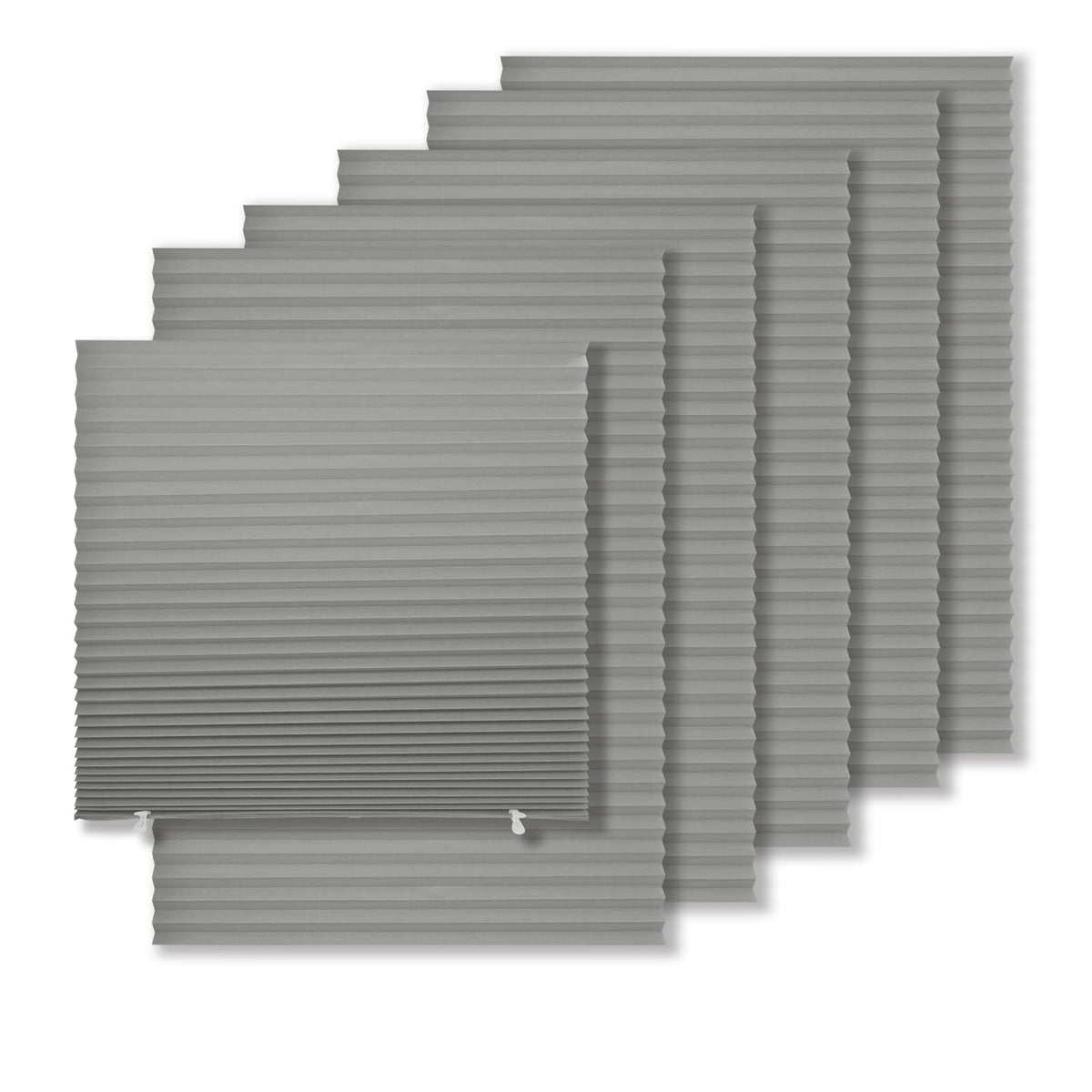 MYshade 6 Pack Temporary Blackout Paper Shades for Windows,Paper Pleated Blinds with Adhesive,No Tools No Drilling Free Cut Size Temporary Room Darkening Shades(Black, 36" W x 72" H)